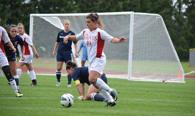 SMU freshman Kelli Bannerman (19) scored three times last week, and is the second-leading scorer in the GNAC with 10 goals this season.